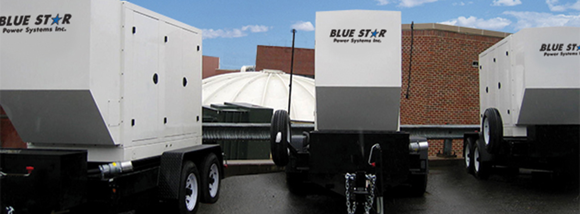 Three commercial Blue Star generator systems.